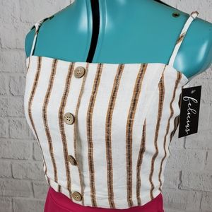 Sold NWT Linen crop top